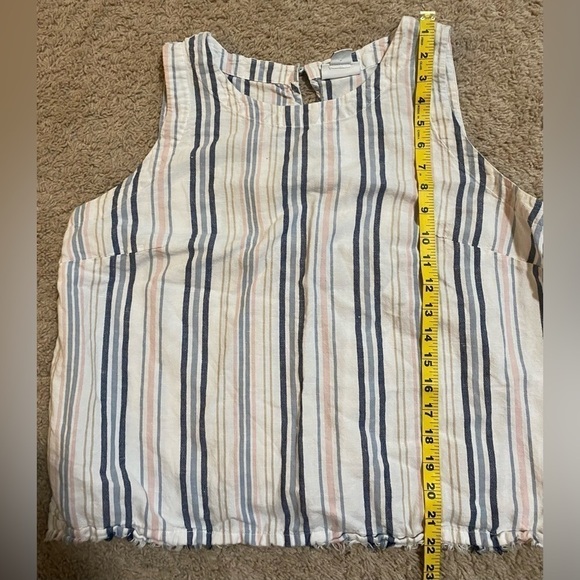 LIZ Claiborne Linen striped Tank Top - Picture 4 of 7